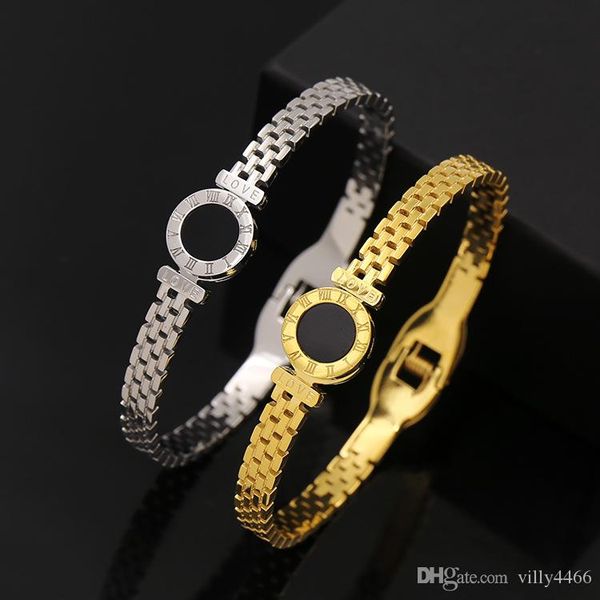 fine fashion titanium steel black roman numerals bracelet&bangle grid snap fastener titanium steel love bracelet for woman gift
fine fashion titanium steel black roman numerals bracelet&bangle grid snap fastener titanium steel love bracelet for woman gift