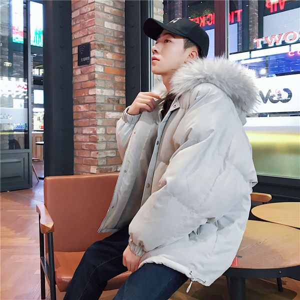 2018 winter men's parkas fashion casual loose cotton-padded clothes brand hooded fur collar warm coat outwear snow jackets s, Black
2018 winter men's parkas fashion casual loose cotton-padded clothes brand hooded fur collar warm coat outwear snow jackets s, Black