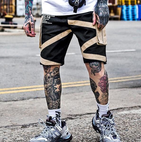 patchwork cargo shorts men's military style knee length summer hip hop short jogger patch design streetwear, White;black
patchwork cargo shorts men's military style knee length summer hip hop short jogger patch design streetwear, White;black