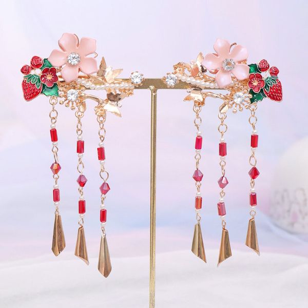 forseven women girl delicate retro ancient chinese wedding bride noiva hair jewelry crystal pearls long tassel hairpins clips, Golden;white
forseven women girl delicate retro ancient chinese wedding bride noiva hair jewelry crystal pearls long tassel hairpins clips, Golden;white