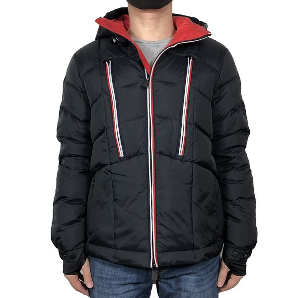 men's down jacket hooded men 3 color stitching zipper winter parkas homme white duck down coats gree men down jacket man (uk l=xxl, Black
men's down jacket hooded men 3 color stitching zipper winter parkas homme white duck down coats gree men down jacket man (uk l=xxl, Black