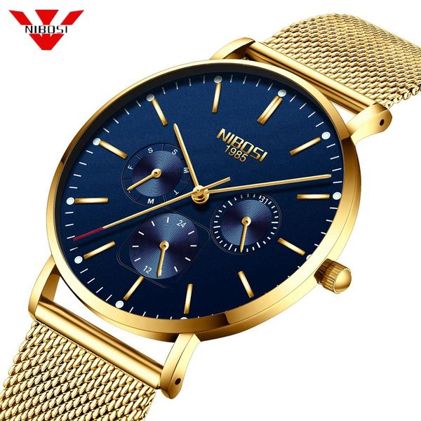 nibosi ultra thin men's watches watch men sports quartz stainless steel mesh strap dial clock relogio masculino, Slivery;brown
nibosi ultra thin men's watches watch men sports quartz stainless steel mesh strap dial clock relogio masculino, Slivery;brown