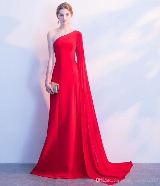 new freight and elegant red chiffon formal evening dresses black single shoulder long party prom dresses, Black;red
new freight and elegant red chiffon formal evening dresses black single shoulder long party prom dresses, Black;red