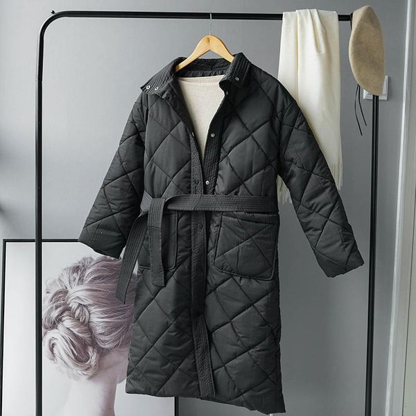 women solid oversize long parkas sashes long sleeve pockets female elagant warm winter coat, Black
women solid oversize long parkas sashes long sleeve pockets female elagant warm winter coat, Black
