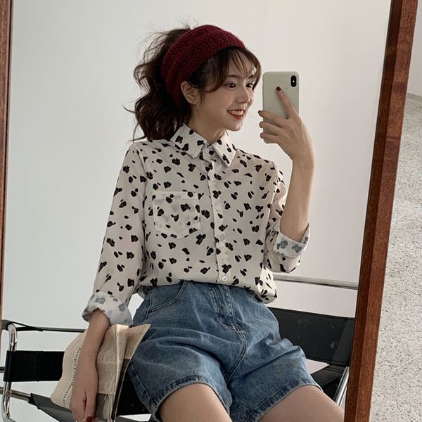chic vintage shirts spring summer women's clothing blouses leopard turn-down collar chiffon woman blusas mujer de moda new, White
chic vintage shirts spring summer women's clothing blouses leopard turn-down collar chiffon woman blusas mujer de moda new, White