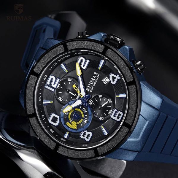ruimas sport watches men chronograph quartz watch man waterproof wristwatch blue relogio masculino 587, Slivery;brown
ruimas sport watches men chronograph quartz watch man waterproof wristwatch blue relogio masculino 587, Slivery;brown