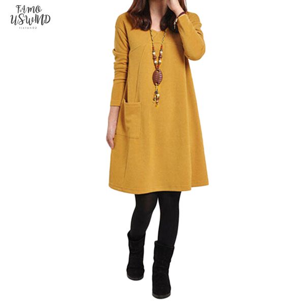 2020 autumn winter robe female long sleeves mini dress 3xl 4xl 5xl women school dress pockets solid v neck loose dress, Black;gray
2020 autumn winter robe female long sleeves mini dress 3xl 4xl 5xl women school dress pockets solid v neck loose dress, Black;gray
