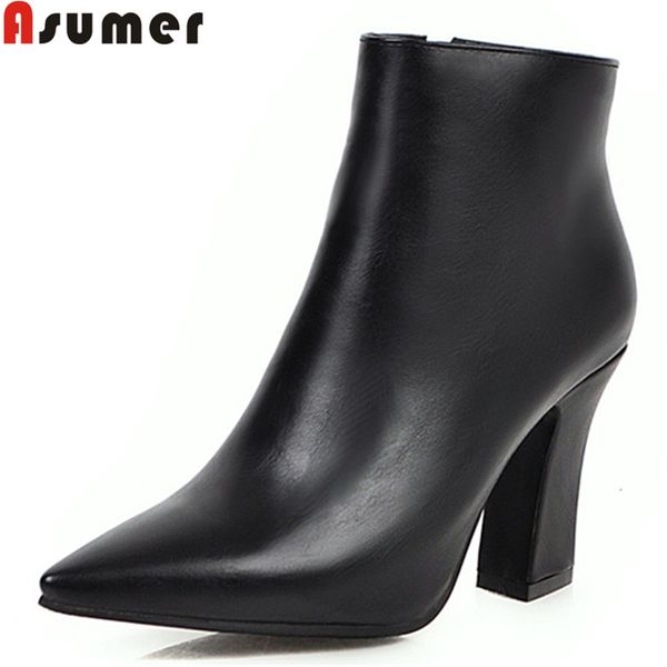asumer 2020 new ankle boots for women pointed toe ladies prom high heels shoes zip ladies autumn winter boots plus size 34-48, Black
asumer 2020 new ankle boots for women pointed toe ladies prom high heels shoes zip ladies autumn winter boots plus size 34-48, Black