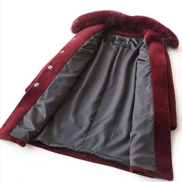 real women sheep fur coat winter warm fashion genuine wool jacket female natural fox fur collar casaco feminino lx1304, Black
real women sheep fur coat winter warm fashion genuine wool jacket female natural fox fur collar casaco feminino lx1304, Black