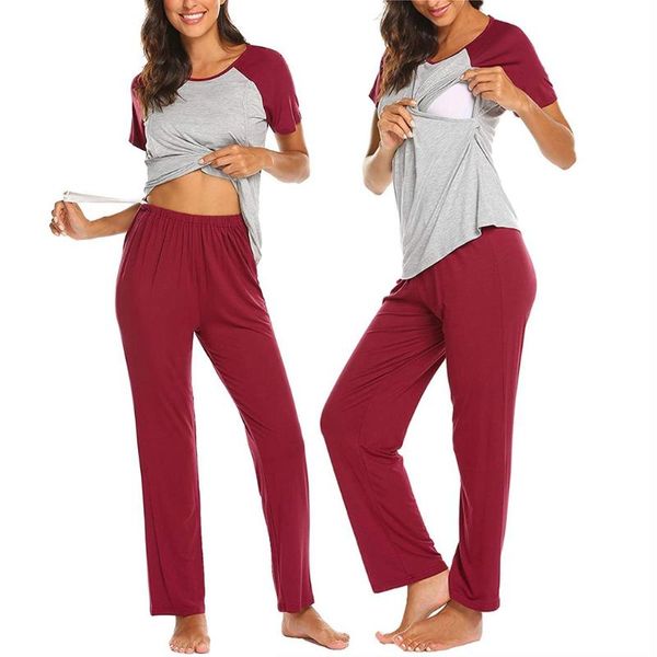 maternity dresses women nusring pajamas pregnancy clothes sleep suit for pregnant breastfeeding short sleeve nightwear clothing set zm, White
maternity dresses women nusring pajamas pregnancy clothes sleep suit for pregnant breastfeeding short sleeve nightwear clothing set zm, White