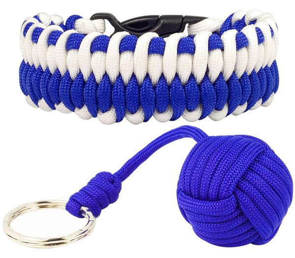 550 lb paracord survival bracelet and 550 paracord key lanyard monkey fist self-defense steel core keychain
550 lb paracord survival bracelet and 550 paracord key lanyard monkey fist self-defense steel core keychain