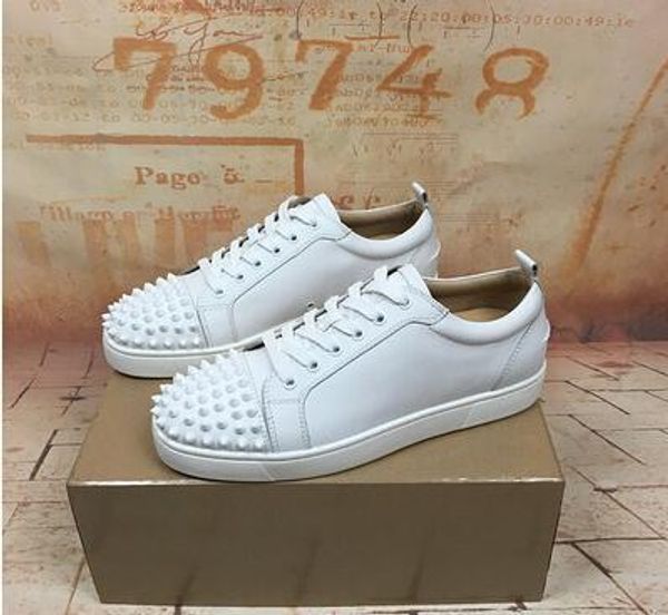2019 designer brand spikes casual flats red bottom shoes luxury mens womens party lovers low junior sneakers, Black
2019 designer brand spikes casual flats red bottom shoes luxury mens womens party lovers low junior sneakers, Black
