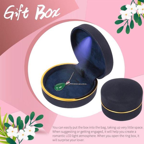 round jewelry storage box led light ring organizer jewelry pendant necklace packaging storage case for wedding gift box
round jewelry storage box led light ring organizer jewelry pendant necklace packaging storage case for wedding gift box