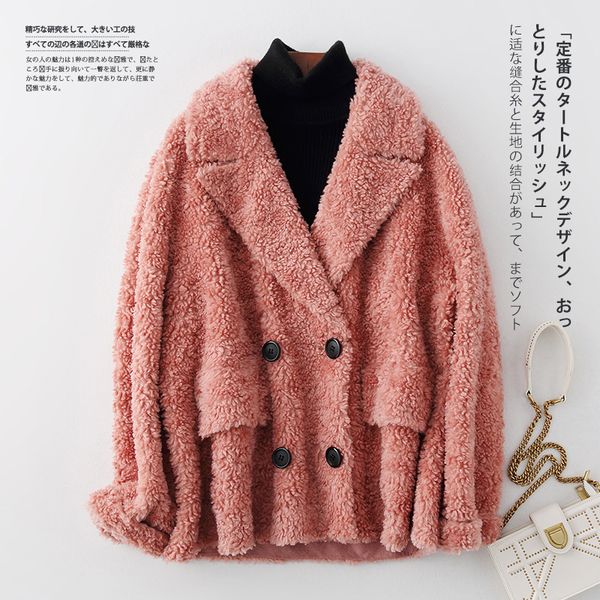 real fur coat 100% wool jacket autumn winter coat women clothes 2020 korean vintage sheep shearling suede lining zt3872, Black
real fur coat 100% wool jacket autumn winter coat women clothes 2020 korean vintage sheep shearling suede lining zt3872, Black