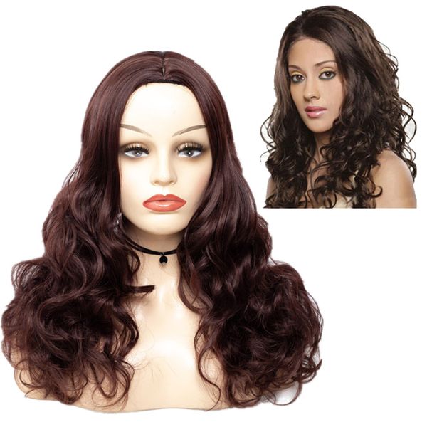 ange synthetic wig brown deep wave full 26 inches simulation human hair soft wavy wigs for women ww1-08#, Black
ange synthetic wig brown deep wave full 26 inches simulation human hair soft wavy wigs for women ww1-08#, Black