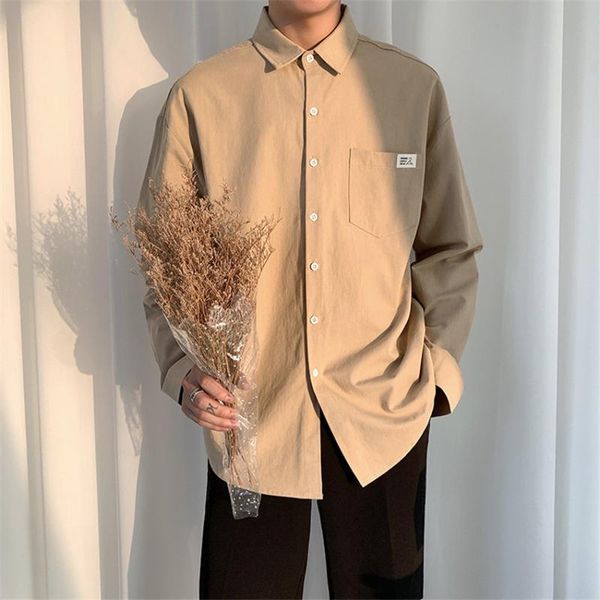 waggie's walker 2020 spring new korean solid color harajuku camisa masculina long sleeve lapel loose casual trend men shirt, White;black
waggie's walker 2020 spring new korean solid color harajuku camisa masculina long sleeve lapel loose casual trend men shirt, White;black