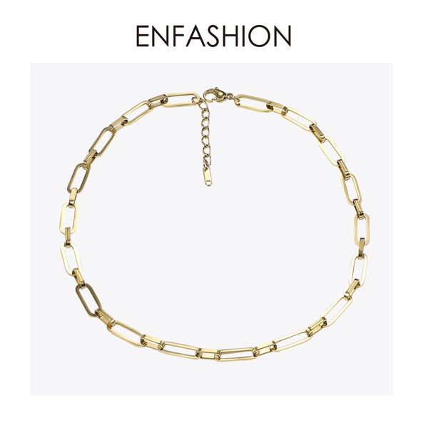 enfashion punk link chain choker necklace women gold color stainless steel necklaces femme fashion jewelry friends gifts p193039, Silver
enfashion punk link chain choker necklace women gold color stainless steel necklaces femme fashion jewelry friends gifts p193039, Silver