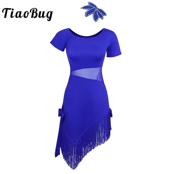 tiaobug women mesh splice fringe tassel latin dance dress with headwear rumba samba tango salsa latin stage dance costume, Black;red
tiaobug women mesh splice fringe tassel latin dance dress with headwear rumba samba tango salsa latin stage dance costume, Black;red