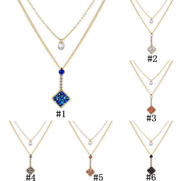 2019 мода блестящие druzy подвеска многослойные ожерелья квадрат натуральный камень искусственный жемчуг шарм золотые цепочки колье для женщ, Silver
2019 мода блестящие druzy подвеска многослойные ожерелья квадрат натуральный камень искусственный жемчуг шарм золотые цепочки колье для женщ, Silver