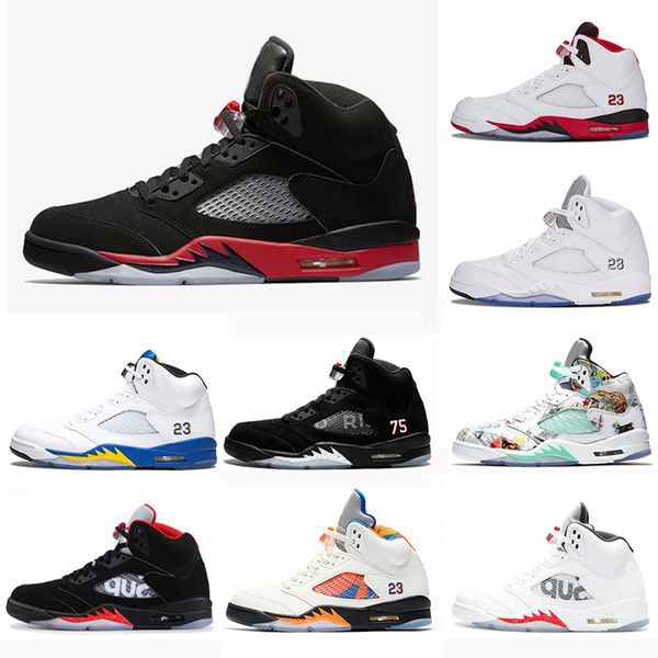 2019 bred 5 v 5s mens basketball athletic shoes psg sup black white fire red oregon pe wings fresh prince designer sports sneakers, White;red
2019 bred 5 v 5s mens basketball athletic shoes psg sup black white fire red oregon pe wings fresh prince designer sports sneakers, White;red