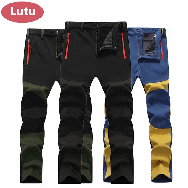 lutu 2017 winter hiking pants men warm fleece softshell windproof waterproof trousers for camping trekking, Black;green
lutu 2017 winter hiking pants men warm fleece softshell windproof waterproof trousers for camping trekking, Black;green
