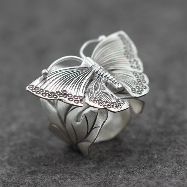 925 genuine sterling silver butterfly trendy ring lady style retro finger ring thai handmade silver pky246 ly191217, Slivery;golden
925 genuine sterling silver butterfly trendy ring lady style retro finger ring thai handmade silver pky246 ly191217, Slivery;golden
