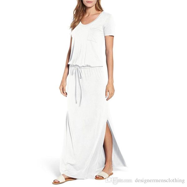 short sleeve split u neck womens designer dresses summer ladies maxi dresses female clothing, Black;gray
short sleeve split u neck womens designer dresses summer ladies maxi dresses female clothing, Black;gray