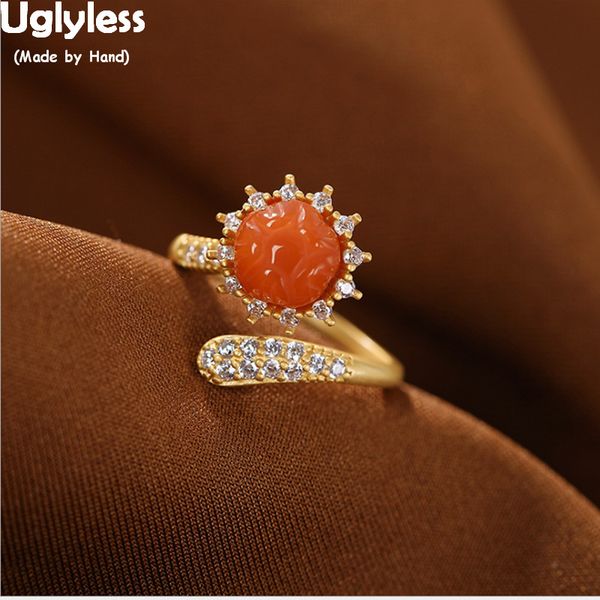 uglyless crystals shinning sun rings for women natural agate lotus open rings gold plated real 925 sterling silver jewelry r1028, Golden;silver
uglyless crystals shinning sun rings for women natural agate lotus open rings gold plated real 925 sterling silver jewelry r1028, Golden;silver