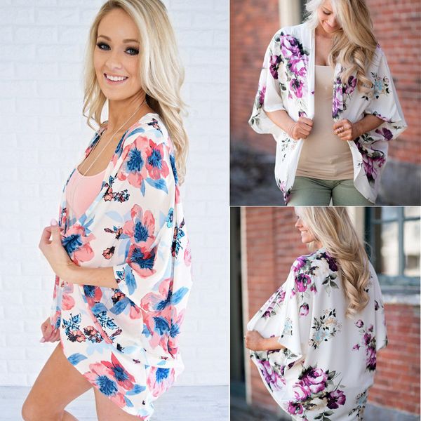 женщины старинные цветочные пляжная шаль кардиган boho цветочный шифон свободные топы повседневная половина рукава блузка, White
женщины старинные цветочные пляжная шаль кардиган boho цветочный шифон свободные топы повседневная половина рукава блузка, White