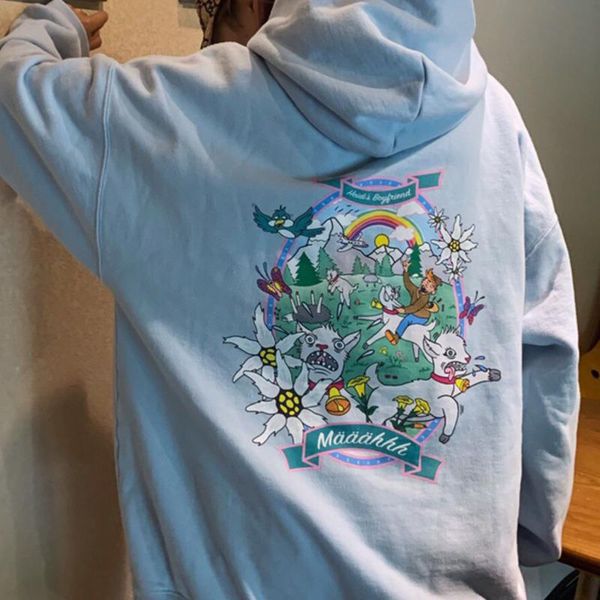 19fw vetements cartoon hoodie crazy little goat pink pegasus printing fashion casual cute hoodie sweatshirt cute men women loose hfhlwy029, Black
19fw vetements cartoon hoodie crazy little goat pink pegasus printing fashion casual cute hoodie sweatshirt cute men women loose hfhlwy029, Black