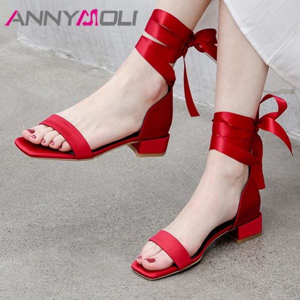 annymoli woman sandals cross tied med heels riband square toe fashion sandals lace up thick heel ladies shoes summer black red
annymoli woman sandals cross tied med heels riband square toe fashion sandals lace up thick heel ladies shoes summer black red