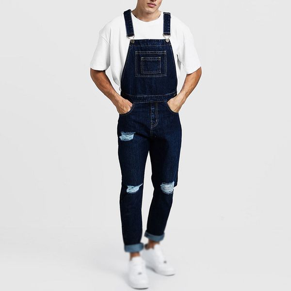2019 new summer casual jumpsuit ripped slim fit men jeans denim with pocket simple male overalls, Blue
2019 new summer casual jumpsuit ripped slim fit men jeans denim with pocket simple male overalls, Blue