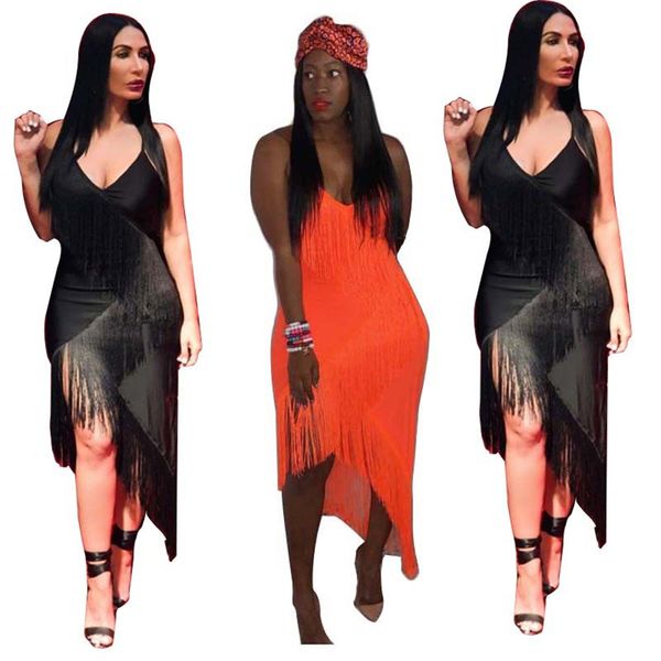 2019 summer tassel night dress pure color sling irregular dresses nb-1065, Black;gray
2019 summer tassel night dress pure color sling irregular dresses nb-1065, Black;gray
