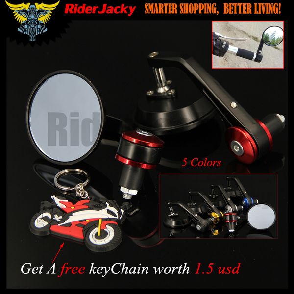 5 colors 1 pair 7/8" (22mm) round bar end motorcycle rearview mirror motorbike scooters rear side mirrors cafe racer
5 colors 1 pair 7/8" (22mm) round bar end motorcycle rearview mirror motorbike scooters rear side mirrors cafe racer