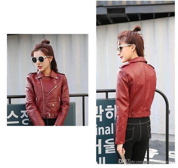 spring women small leather coat double lapels zipper outerwear fashion personality long sleeve jacket womens casual short coat, Black
spring women small leather coat double lapels zipper outerwear fashion personality long sleeve jacket womens casual short coat, Black