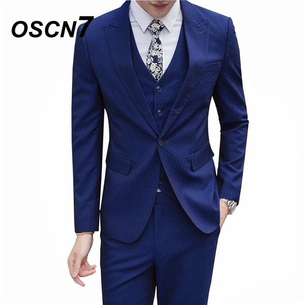 oscn7 casual business print 3 piece suit men 2019 fashion wedding dress black suits for men party gentleman tuxedo 6135, White;black
oscn7 casual business print 3 piece suit men 2019 fashion wedding dress black suits for men party gentleman tuxedo 6135, White;black