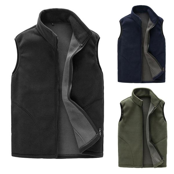 new mens jackets sleeveless vest winter men's warm casual fleece vest fashion zipper pockets outdoor climbing male waistcoat, Black;white
new mens jackets sleeveless vest winter men's warm casual fleece vest fashion zipper pockets outdoor climbing male waistcoat, Black;white
