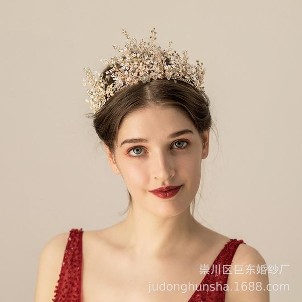 bride crystal tiara wedding crown headpiece pearl rhinestone wedding hair accessories wholesale, Golden;white
bride crystal tiara wedding crown headpiece pearl rhinestone wedding hair accessories wholesale, Golden;white