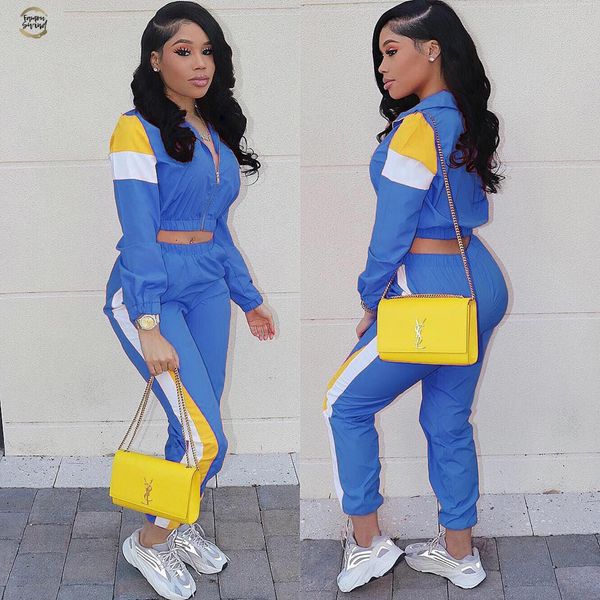 2019 spring safari style women tracksuit patchwork zipper up long sleeve pencil pants suits two piece sporting outfit 4color, White
2019 spring safari style women tracksuit patchwork zipper up long sleeve pencil pants suits two piece sporting outfit 4color, White