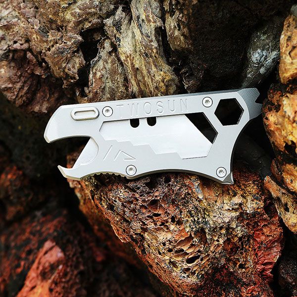 outdoor self-defense titanium tc4 portable utility knife cutter multi edc bottle opener crowbar key chains tools
outdoor self-defense titanium tc4 portable utility knife cutter multi edc bottle opener crowbar key chains tools