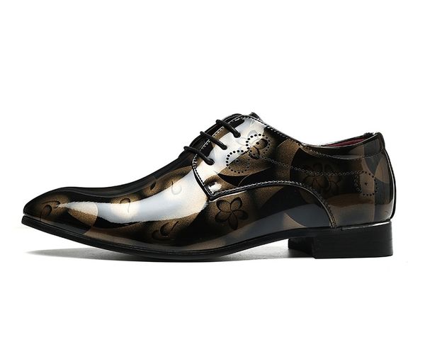 bright leather men dress shoes brand fashion groom wedding shoes flowers print pointed toe lace up men business shoes 37-48, Black
bright leather men dress shoes brand fashion groom wedding shoes flowers print pointed toe lace up men business shoes 37-48, Black