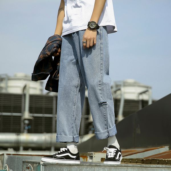 new fashion men's straight casual loose streetwear hip hop trousers tactical pants large size sweatpants jeans men, Blue
new fashion men's straight casual loose streetwear hip hop trousers tactical pants large size sweatpants jeans men, Blue