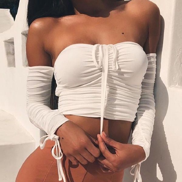 MarchWind Brand Designer Sexy Fashion Women's Off Shoulder Bandage Clubwear New Summer Crop Tops Skinny Ruched Solid Casual Tee Tank To
MarchWind Brand Designer Sexy Fashion Women's Off Shoulder Bandage Clubwear New Summer Crop Tops Skinny Ruched Solid Casual Tee Tank To