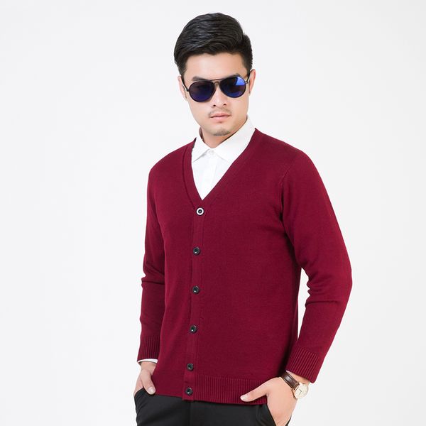 2016 autumn & winter new fashion mens formal solid color v neck long sleeve cashmere sweater cardigan, White;black
2016 autumn & winter new fashion mens formal solid color v neck long sleeve cashmere sweater cardigan, White;black