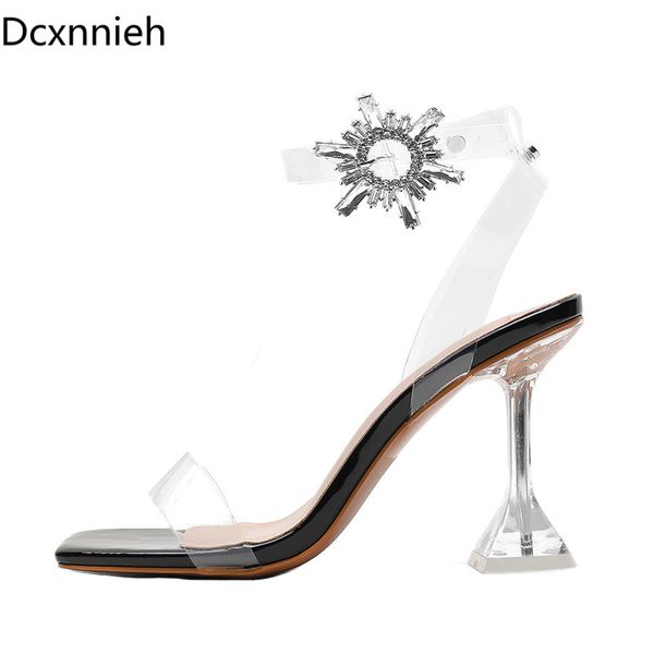 new clear pvc transparent crystal shoes women square toe cup high heels sandales slingback pumps snakeskin summer sandals female, Black
new clear pvc transparent crystal shoes women square toe cup high heels sandales slingback pumps snakeskin summer sandals female, Black