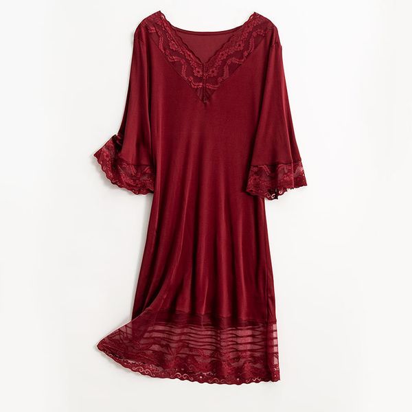 night dress natural silk nighties for women summer 2020 lace home dress pijamas sleepwear ladies v-neck half-sleeve loose, Black;red
night dress natural silk nighties for women summer 2020 lace home dress pijamas sleepwear ladies v-neck half-sleeve loose, Black;red