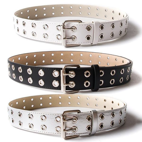 women adults solid color belt hollow small holes belts punk double pin buckle belts pu leather pants belt adjustable, Black;brown
women adults solid color belt hollow small holes belts punk double pin buckle belts pu leather pants belt adjustable, Black;brown