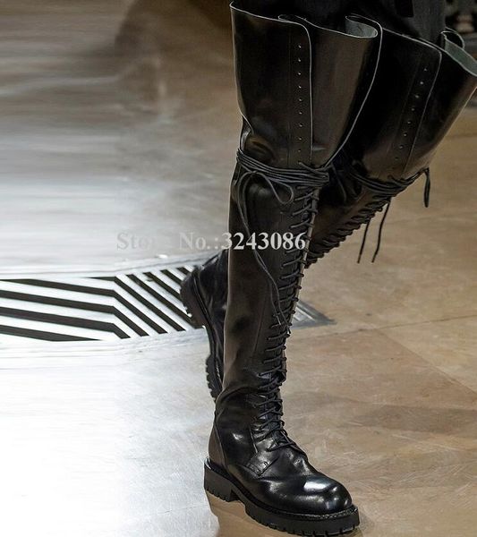 popular lace-up flat thigh high boots woman european style brand design black leather over knee boots lady thin legs long
popular lace-up flat thigh high boots woman european style brand design black leather over knee boots lady thin legs long