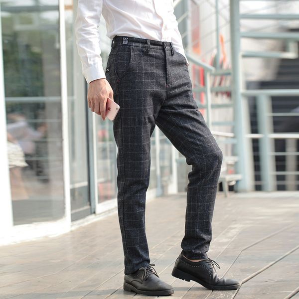 mens designer formal casual pants british fashion plaid business casual pants men, Black
mens designer formal casual pants british fashion plaid business casual pants men, Black
