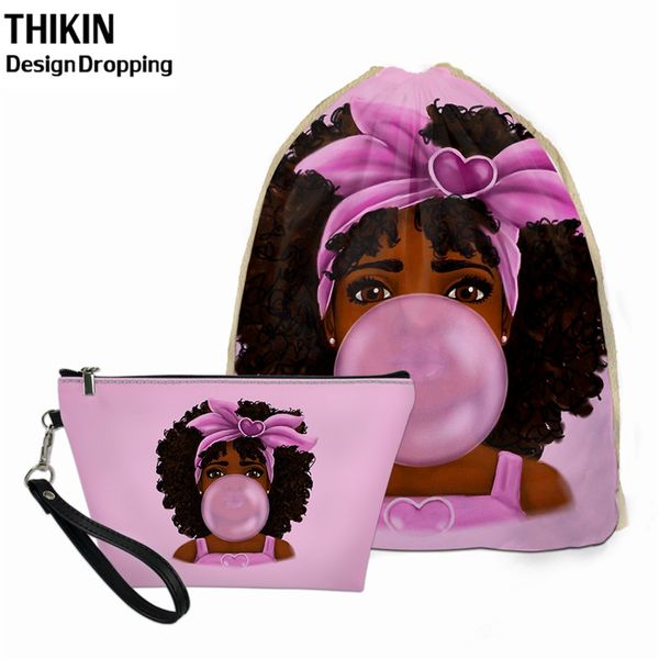 thikin cute african black girls women travel drawstring bag for girl pu leather makeup bag zipper 2pcs custom logo toitory pouch
thikin cute african black girls women travel drawstring bag for girl pu leather makeup bag zipper 2pcs custom logo toitory pouch